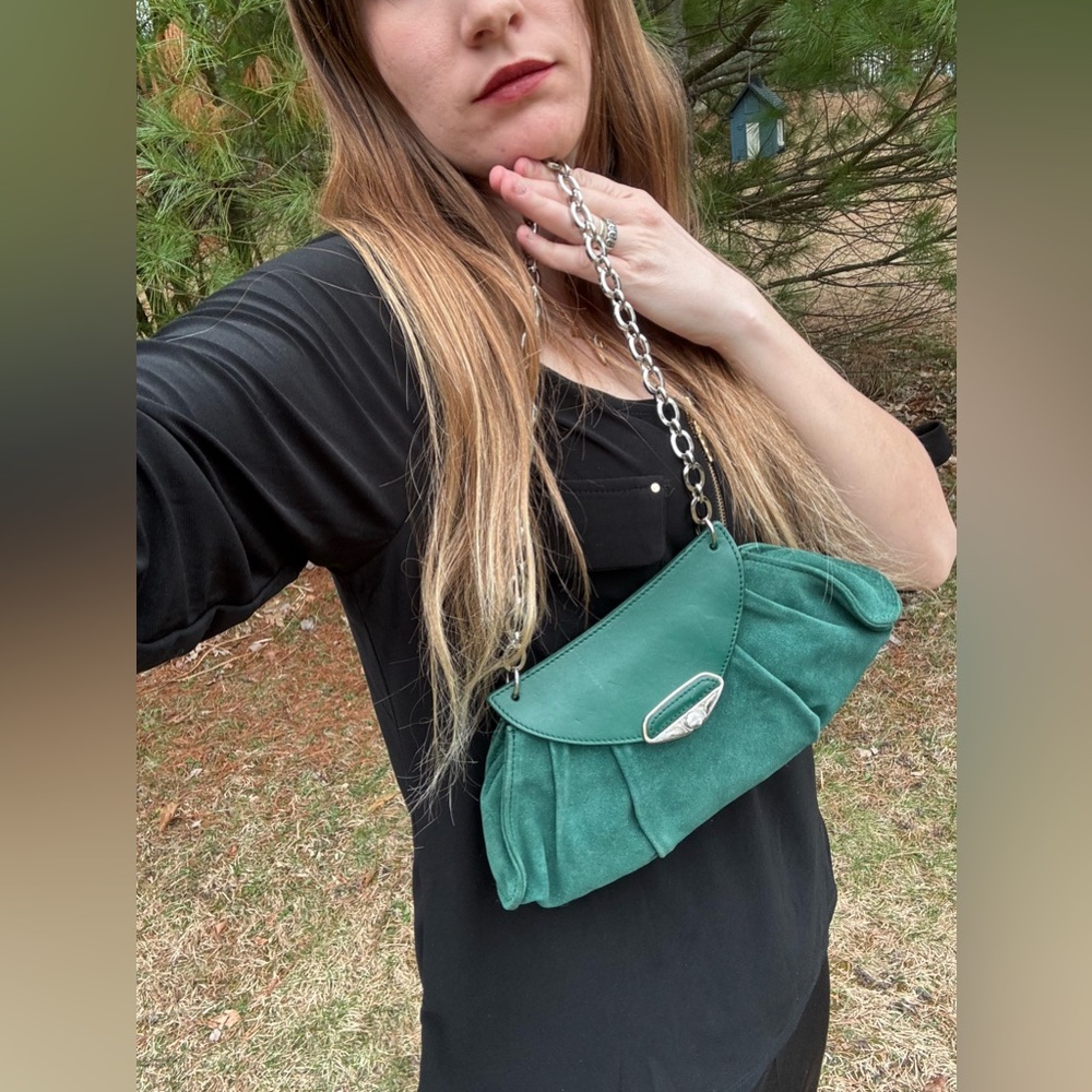 Furla Suede Leather Shoulder Bag - Picture 4 of 17